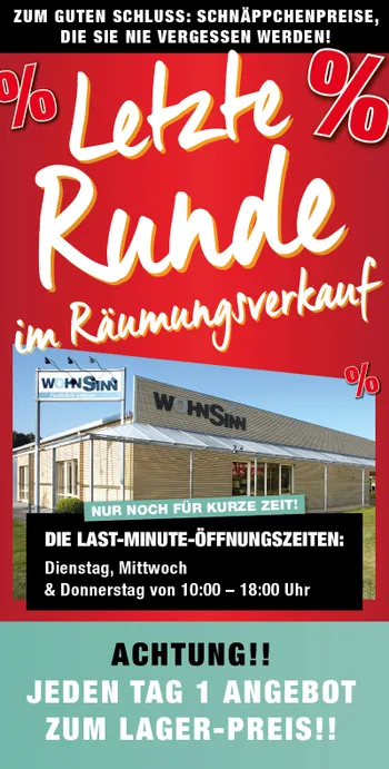 Achtung: Ab jetzt jeden Tag 1 Angebot zum Lager-Preis
